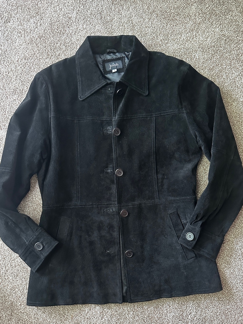 For Joseph Black Suede Jacket